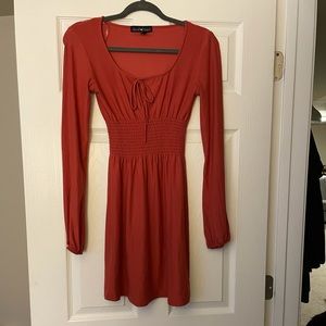 Pink log sleeve dress